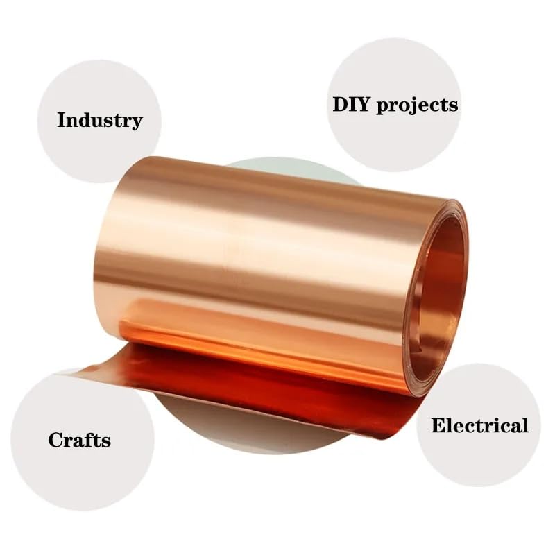 MTTHAHA Pure Copper Sheet Roll, Copper Flashing General Use or Roofing Flashing Roll - DIY (20Ga 10" Width, 5FT) - Image 4